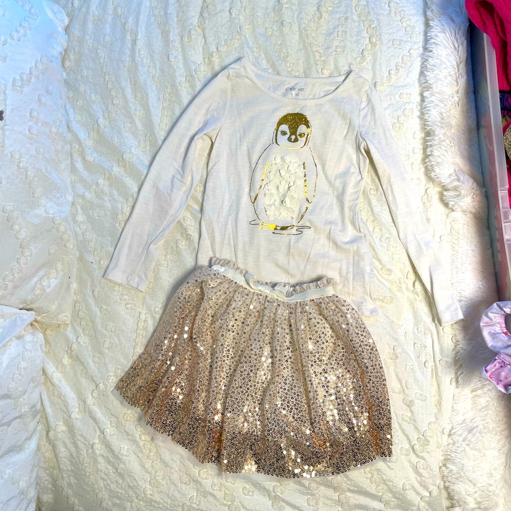 Cherokee Easter outfit with sequin tutu